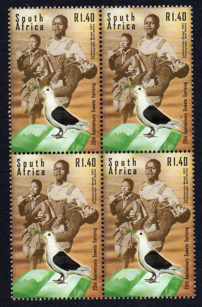 Soweto Uprising 25th Anniversary South African postage stamps